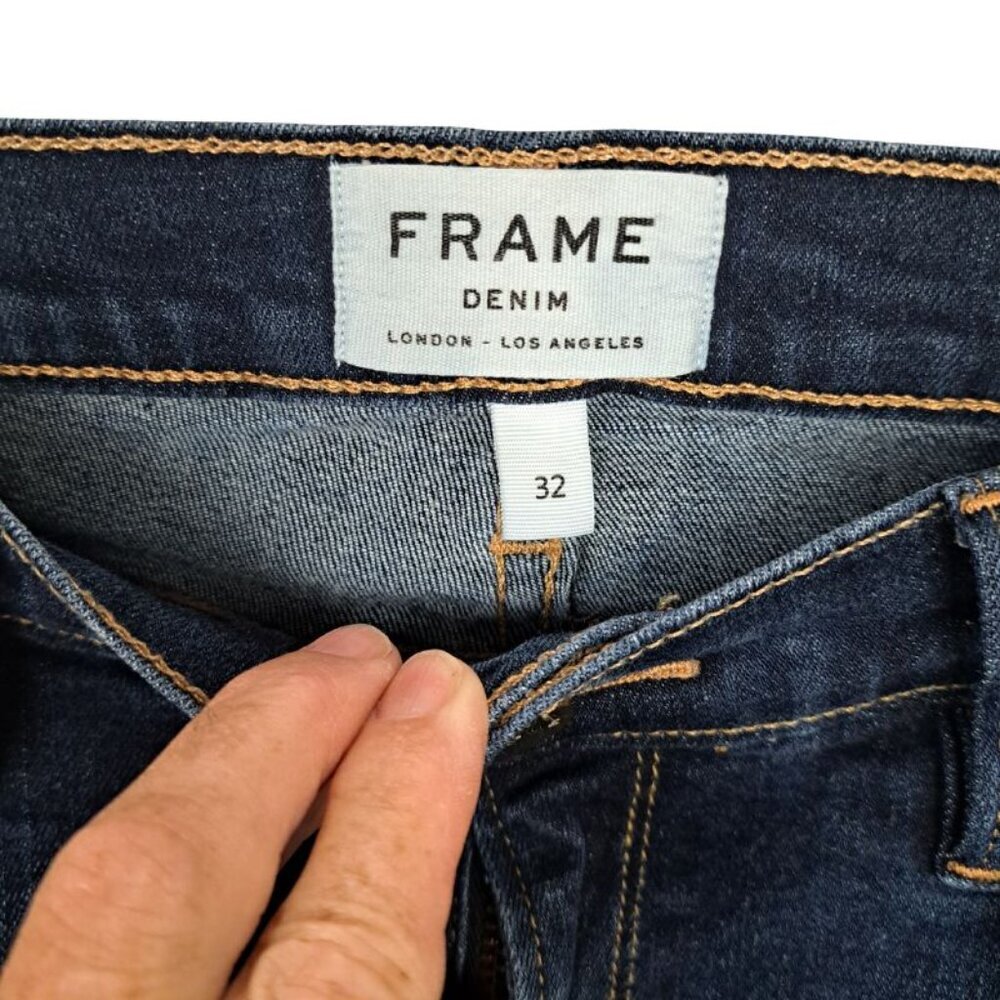 FRAME Denim Le Skinny De Jeanne Queens Way Jeans Blue Size 32 - Picture 4 of 8